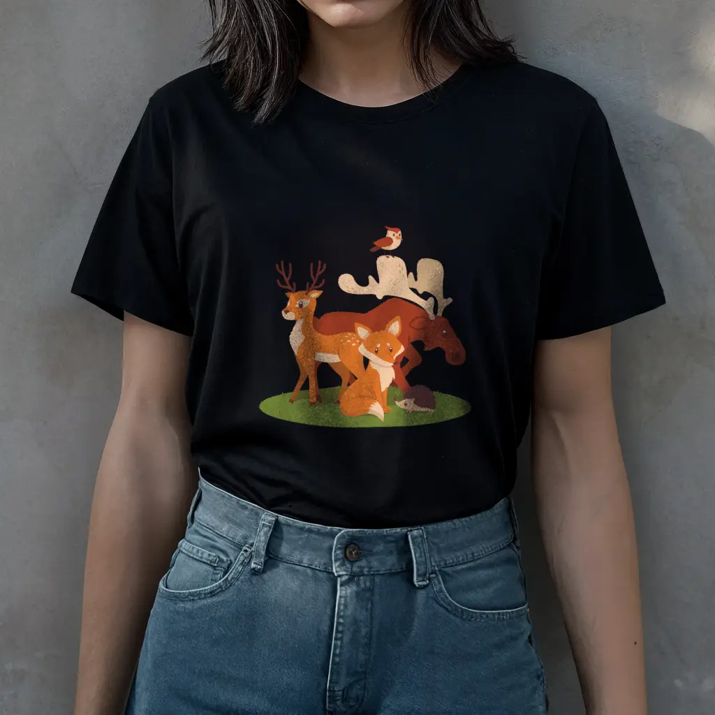 WILD CREATURES PRINT T-SHIRT